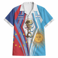 Custom Argentina and Cabo Verde Football 2026 Hawaiian Shirt La Albiceleste Tubaroes Azuis Together