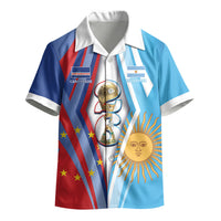 Custom Argentina and Cabo Verde Football 2026 Kid Hawaiian Shirt La Albiceleste Tubaroes Azuis Together