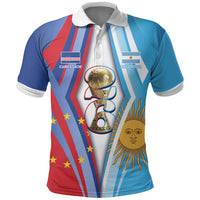 Custom Argentina and Cabo Verde Football 2026 Polo Shirt La Albiceleste Tubaroes Azuis Together