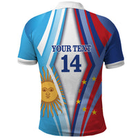 Custom Argentina and Cabo Verde Football 2026 Polo Shirt La Albiceleste Tubaroes Azuis Together