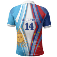 Custom Argentina and Cabo Verde Football 2026 Polo Shirt La Albiceleste Tubaroes Azuis Together
