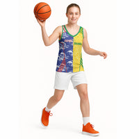 Custom Brazil and Japan Football 2026 Basketball Jersey Selecao Samurai Blue Together