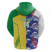 Custom Brazil and Japan Football 2026 Hoodie Selecao Samurai Blue Together