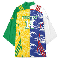 Custom Brazil and Japan Football 2026 Kimono Selecao Samurai Blue Together