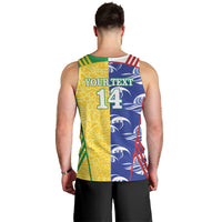 Custom Brazil and Japan Football 2026 Men Tank Top Selecao Samurai Blue Together