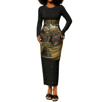 African Nations 2026 World Football Custom Long Sleeve Bodycon Dress We All Make History
