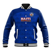 Haiti Football Baseball Jacket Les Grenadieres 2023 World Cup Blue Version - Wonder Print Shop