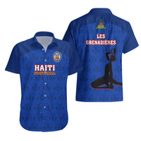 Haiti Football Hawaiian Shirt Les Grenadieres 2023 World Cup Blue Version - Wonder Print Shop
