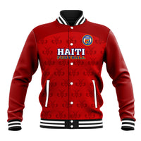 Haiti Football Baseball Jacket Les Grenadieres 2023 World Cup Red Version - Wonder Print Shop