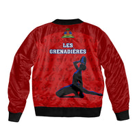 Haiti Football Bomber Jacket Les Grenadieres 2023 World Cup Red Version - Wonder Print Shop
