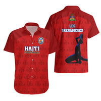 Haiti Football Hawaiian Shirt Les Grenadieres 2023 World Cup Red Version - Wonder Print Shop
