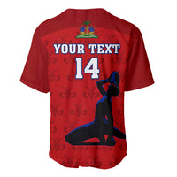 Custom Haiti Football Baseball Jersey Les Grenadieres 2023 World Cup Red Version - Wonder Print Shop