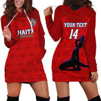 Custom Haiti Football Hoodie Dress Les Grenadieres 2023 World Cup Red Version - Wonder Print Shop