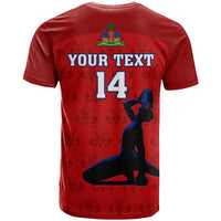 Custom Haiti Football T Shirt Les Grenadieres 2023 World Cup Red Version - Wonder Print Shop