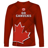 Canada Soccer Long Sleeve Shirt Go Canucks Maple Leaf 2023 World Cup - Wonder Print Shop