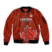 Canada Soccer Sleeve Zip Bomber Jacket Go Canucks Maple Leaf 2023 World Cup - Wonder Print Shop