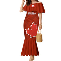 Custom Canada Soccer Mermaid Dress Go Canucks Maple Leaf 2023 World Cup - Wonder Print Shop