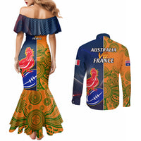 france-and-australia-rugby-couples-matching-mermaid-dress-and-long-sleeve-button-shirts-2023-world-cup-le-bleus-wallabies-together