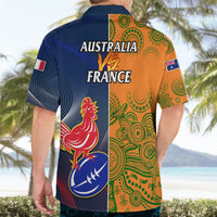 France And Australia Rugby Hawaiian Shirt 2023 World Cup Le Bleus Wallabies Together - Wonder Print Shop