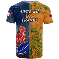 France And Australia Rugby T Shirt 2023 World Cup Le Bleus Wallabies Together - Wonder Print Shop