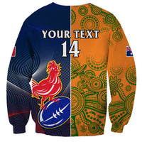 Custom France And Australia Rugby Sweatshirt 2023 World Cup Le Bleus Wallabies Together - Wonder Print Shop