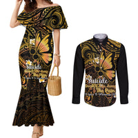 polynesia-suicide-prevention-awareness-couples-matching-mermaid-dress-and-long-sleeve-button-shirts-your-life-is-worth-living-for-polynesian-purple-pattern