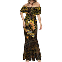 Polynesia Suicide Prevention Awareness Mermaid Dress Your Life Is Worth Living For Polynesian Purple Pattern - Wonder Print Shop