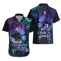 Polynesia Suicide Prevention Awareness Hawaiian Shirt Your Life Is Worth Living For Polynesian Blue Pattern - Wonder Print Shop
