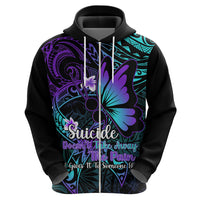 Polynesia Suicide Prevention Awareness Hoodie Your Life Is Worth Living For Polynesian Blue Pattern - Wonder Print Shop