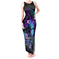 Polynesia Suicide Prevention Awareness Tank Maxi Dress Your Life Is Worth Living For Polynesian Blue Pattern - Wonder Print Shop