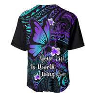 Polynesia Suicide Prevention Awareness Baseball Jersey Your Life Is Worth Living For Polynesian Gold Pattern - Wonder Print Shop