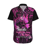 Polynesia Suicide Prevention Awareness Hawaiian Shirt Your Life Is Worth Living For Polynesian Pink Pattern - Wonder Print Shop