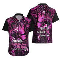 Polynesia Suicide Prevention Awareness Hawaiian Shirt Your Life Is Worth Living For Polynesian Pink Pattern - Wonder Print Shop