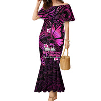 Polynesia Suicide Prevention Awareness Mermaid Dress Your Life Is Worth Living For Polynesian Pink Pattern - Wonder Print Shop