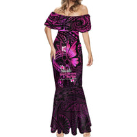 Polynesia Suicide Prevention Awareness Mermaid Dress Your Life Is Worth Living For Polynesian Pink Pattern - Wonder Print Shop