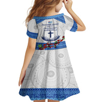 Fiji Holy Cross College Family Matching Long Sleeve Bodycon Dress and Hawaiian Shirt Happy 50th Anniversary Fijian Tagimoucia Tapa Pattern - Wonder Print Shop