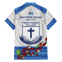 Fiji Holy Cross College Family Matching Summer Maxi Dress and Hawaiian Shirt Happy 50th Anniversary Fijian Tagimoucia Tapa Pattern - Wonder Print Shop