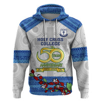 Fiji Holy Cross College Hoodie Happy 50th Anniversary Fijian Tagimoucia Tapa Pattern - Wonder Print Shop