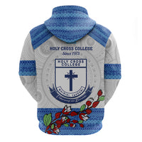 Fiji Holy Cross College Hoodie Happy 50th Anniversary Fijian Tagimoucia Tapa Pattern - Wonder Print Shop
