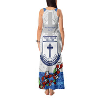 Fiji Holy Cross College Tank Maxi Dress Happy 50th Anniversary Fijian Tagimoucia Tapa Pattern - Wonder Print Shop