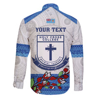 Personalised Fiji Holy Cross College Family Matching Tank Maxi Dress and Hawaiian Shirt Happy 50th Anniversary Fijian Tagimoucia Tapa Pattern - Wonder Print Shop