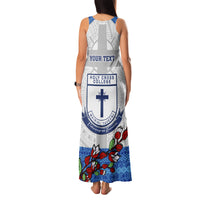 Personalised Fiji Holy Cross College Family Matching Tank Maxi Dress and Hawaiian Shirt Happy 50th Anniversary Fijian Tagimoucia Tapa Pattern - Wonder Print Shop