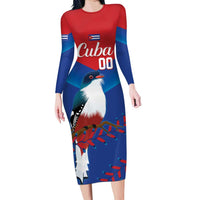 Custom Baseball Cuba 2024 Family Matching Long Sleeve Bodycon Dress and Hawaiian Shirt Cuban Trogon - Dynamic Style - Wonder Print Shop