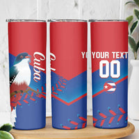 Custom Baseball Cuba 2024 Skinny Tumbler Cuban Trogon - Dynamic Style - Wonder Print Shop