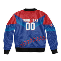 Custom Baseball Cuba 2024 Sleeve Zip Bomber Jacket Cuban Trogon - Dynamic Style - Wonder Print Shop