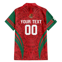 Custom Baseball Mexico 2024 Family Matching Mermaid Dress and Hawaiian Shirt Aztec Calendar Pattern - Dynamic Style - Wonder Print Shop