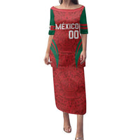 Custom Baseball Mexico 2024 Family Matching Puletasi and Hawaiian Shirt Aztec Calendar Pattern - Dynamic Style - Wonder Print Shop