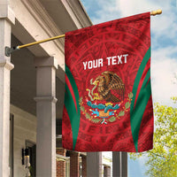 Custom Baseball Mexico 2024 Garden Flag Aztec Calendar Pattern - Dynamic Style - Wonder Print Shop
