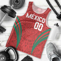 Custom Baseball Mexico 2024 Men Tank Top Aztec Calendar Pattern - Dynamic Style - Wonder Print Shop