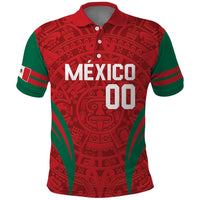 Custom Baseball Mexico 2024 Polo Shirt Aztec Calendar Pattern - Dynamic Style - Wonder Print Shop